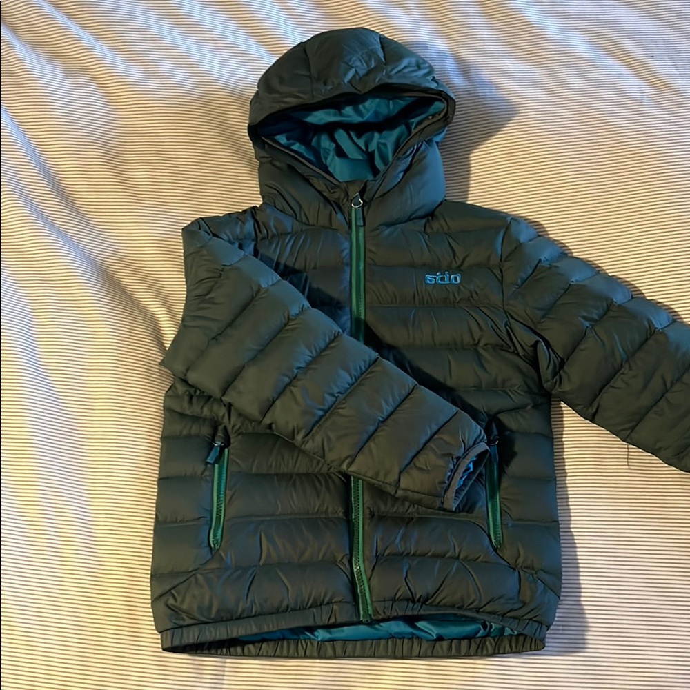 Stio Kids Green Puffer Jacket with Hood